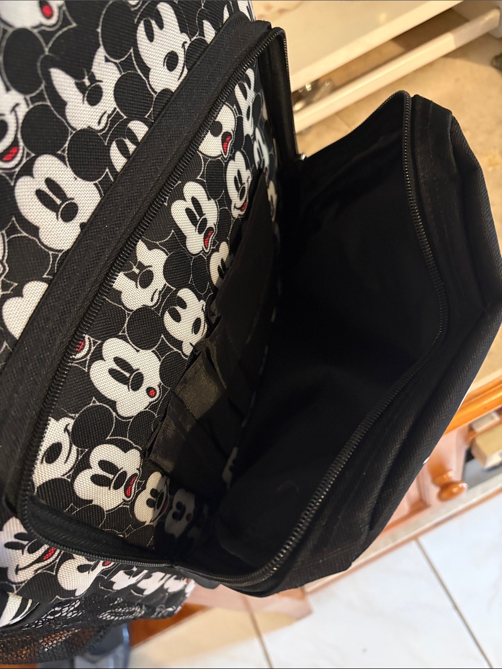 Walt Disney World Mickey Mouse lg Backpack - Black & White - Picture 6 of 8
